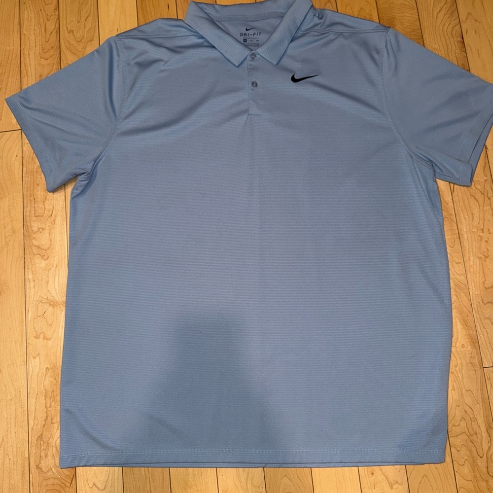 Nike Dri-Fit Blue Performance Golf Polo Shirt NEW
